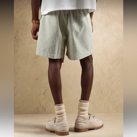 Striped Drawstring Spring Lounge Shorts - Picture 3 of 4